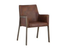 Sunpan 105286 - Bernadette Dining Armchair - Bravo Cognac